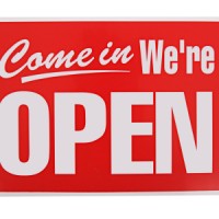 open sign